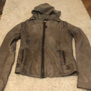 DOMA Leather Jacket w/ Removable Hood